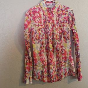 Preowned Wrangler Tie Dye western shirt
